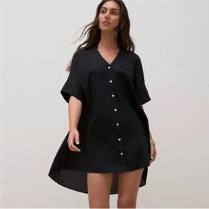 NEW Soma size XXL Black Oversized Button Up Swim Coverup